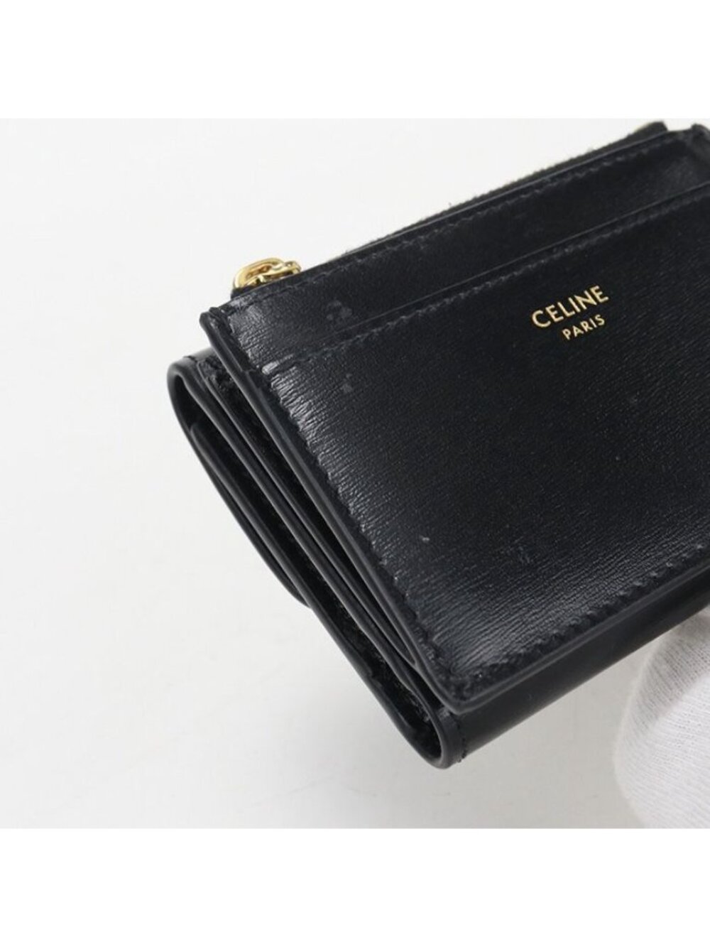 Celine Compact Wallet Triomphe Trifold Leather - Picture 8 of 9
